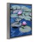 Stupell Industries Blue Pond Lily Reflection Floater Framed Canvas Wall Art Design by Valerie Rogers